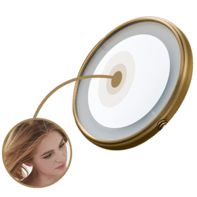 Bronze Finish 5x LED Magnifying Shaving Mirror