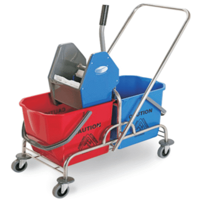 DOUBLE BUCKET MOP WRINGER TROLLEY
