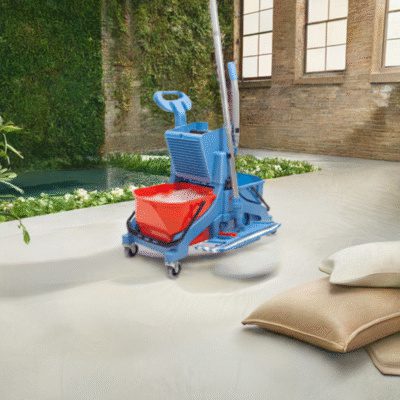 DOUBLE BUCKET MOP WRINGER TROLLEY MIDMOP