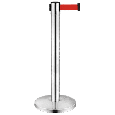 Stainless Still Queue Manager with Retractable Belt