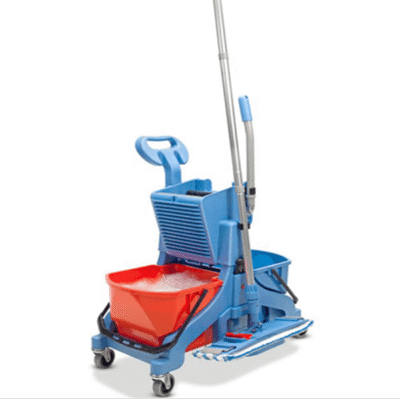 DOUBLE BUCKET MOP WRINGER TROLLEY MIDMOP
