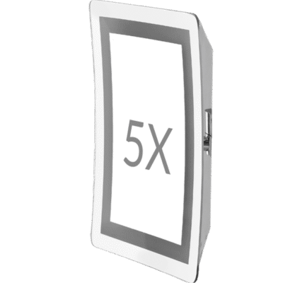 Silver ractangular franeless led magnifying mirror DMMR0015 3
