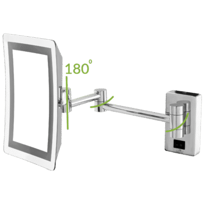 Silver ractangular franeless led magnifying mirror DMMR0015 4