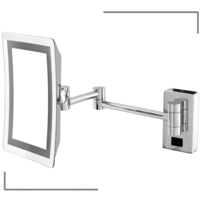 Silver ractangular franeless led magnifying mirror DMMR0015 8