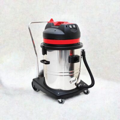 "Commercial Wet and Dry Vacuum Cleaner show as cleaning on floor"